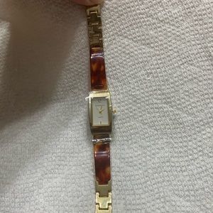 Vintage charter club watch with gold and brown tones. Never worn
